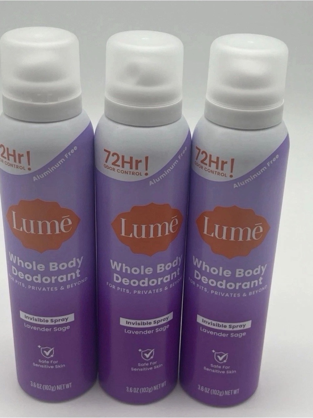 Whole Body Deodorant Spray - Lavender Sage (Purple) 3 pack